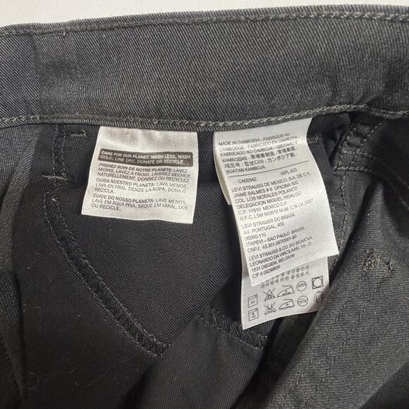 LEVIS 511 Black-Label DARK GREY Size 32x32 Straight-Leg Slim-Fit Denim Jeans - Picture 8 of 13